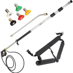 Pistolet Lance Nettoyeur Haute Pression Telescopique 1,5-5,4 m Pulverisateur Tuyau 9 gpm Lance a