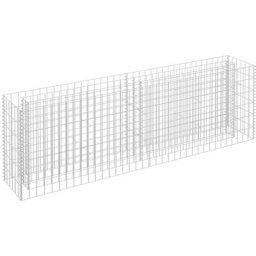 Jardinière, Pot de Fleurs d'extérieur, Lit surélevé à gabion Acier galvanisé 180x30x60 cm OIB8074E