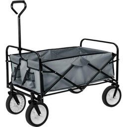 Tectake - Chariot de jardin pliable 80 kg - chariot de transport a main, remorque de jardin,