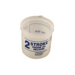 Gobelet gradué pour mesurer l'huile mélange 2 temps 25:1 et 50:1 équivalent à 5 litres d'essence