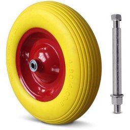 Gardebruk - Roue de brouette avec axe Roue de rechange ø 390mm Largeur 95mm Chariot de jardin