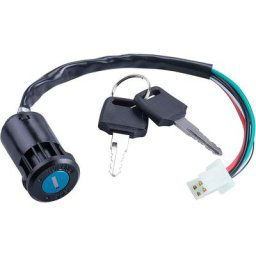 1 Pc Moto 4 Fils Interrupteur À Clé De Contact pour 50cc 70cc 90cc 110cc 125cc 150cc 200cc 250cc