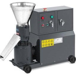 Presse à Pellets Machine à Granuler Granulateur Électrique Mobile Roues 120 mm - Gris