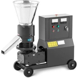 Presse à Pellets Machine À Granuler Granulateur Électrique Mobile Roues 229 mm - Gris