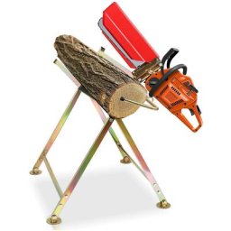 Chevalet à Bûche ,en Or Métal avec Support Tronçonneuse - Réglable - Or Rouge - Hengda
