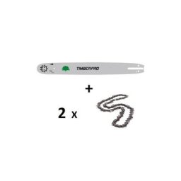 Kit Chaine Guide 60 cm, 24 pouces + 2 chaines 94 maillons pour tronçonneuse