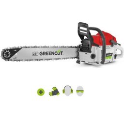 Tronçonneuse à essence 75cc 4,8cv, moteur 2 temps, épée de 24 pouces, épée dentelée, guidon