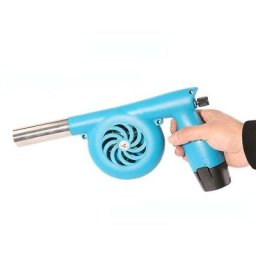 Barbecue extérieur camping souffleur électrique rechargeable grand vent petit souffleur (bleu) BDD
