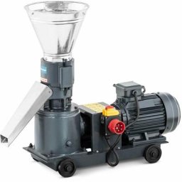 Presse à Pellets Machine à Granuler Granulateur Électrique Mobile Roues 120 mm - Gris