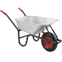 Brouette de jardin 100L max 250kg chariot transport feuilles bois construction chantier zingué roue