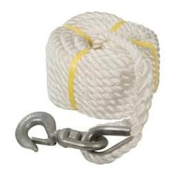 Silverline - Corde à poulie manuelle avec crochet 20 m x 18 mm