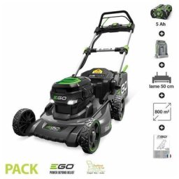 Tondeuse gazon batterie Tractée Egopower carter acier 50 cm Batterie 5 Ah et chargeur rapide inclus