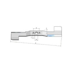 MZ46 - Lame mulching 46cm pour tondeuse Outils Wolf