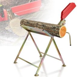 SWANEW Chevalet à Bûche ，en Or Métal avec Support Tronçonneuse - Réglable - Or Rouge