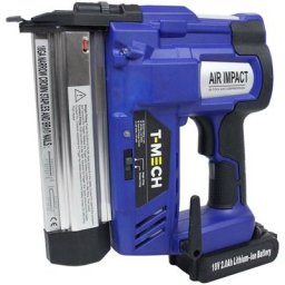 Monster Shop - T-Mech Agrafeuse-Cloueuse Pneumatique Electrique Sans-Fil 2en1 avec 300 clous et 300