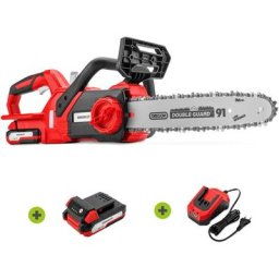 Tronçonneuse à batterie au lithium 20V, épée Oregon 304mm, chargeur + batterie inclus, vitesse 5m/s