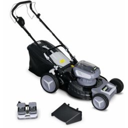 36V – Tondeuse à gazon sans fil tractée Ø46cm – 2x Batteries 18V Lithium 8.0Ah + double chargeur