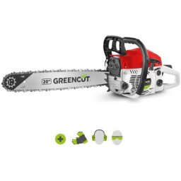 Tronconneuse 62cc 3,8cv moteur à essence 2 temps, épée de 20 pouces, 76 dents, guidon ergonomique