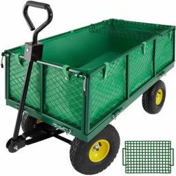 Chariot de jardin 550 kg avec plateau - chariot de transport a main, remorque de jardin, charette a