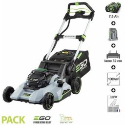 Tondeuse à gazon tractée Ego Power double lame 52 cm batterie 7,5Ah chargeur rapide inclus