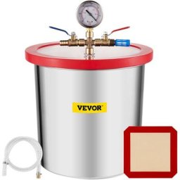 Chambre à Vide Récipient pour Pompe à Vide 3 gallons, Acier Inoxydable, Couvercle Acrylique - Vevor