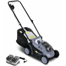 40V – Tondeuse à gazon sans fil 33cm – 2x Batteries 18V Lithium 2.0Ah + double chargeur rapide.