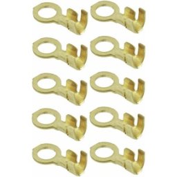 Cyclingcolors - 10x cosse laiton à œillet 5,2mm x 20mm à sertir plate connecteur fil câble