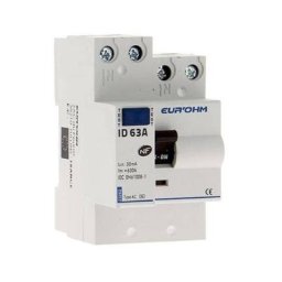 Eurohm - interrupteur différentiel 63A 30MA type ac 3 modules 230V - 23263