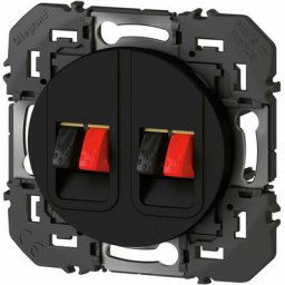 Legrand - Prise haut - Parleur Double Dooxie - Noir