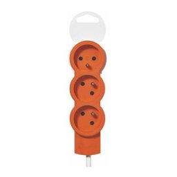 Rallonge multiprise 3x2P+T 16A - 230V - Cordon 1,5m - Orange - Legrand
