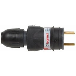 Legrand - Fiche mâle caoutchouc - 2P+T - 16A - IK08 à connexion automatique IP44