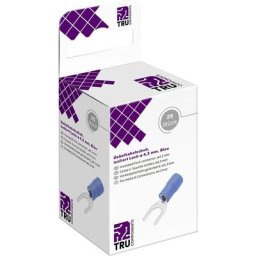 Tru Components - T2010C305 Cosse à fourche 1.5 mm² 2.5 mm² ø du trou=4.3 mm partiellement isolé