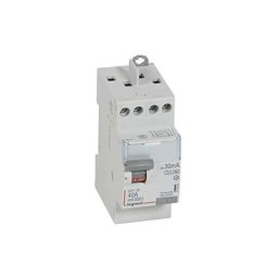 Interr. différentiel DX³ - id arrivée haute et départ haut à vis - 2P 230V 40A typeF 30mA - 2