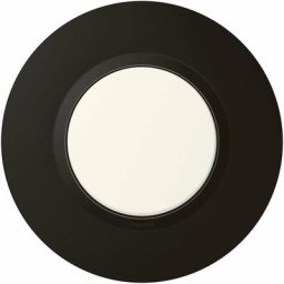 Legrand - Plaque ronde Dooxie - Noir velours - 1 poste