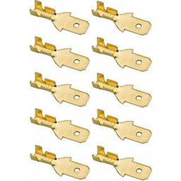 Cyclingcolors - 10x cosse laiton male 4,8mm à sertir plate connecteur fil câble électrique