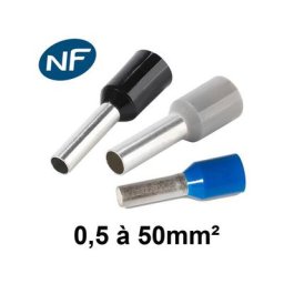 Embout de câblage pour fil souple de 0,5 à 50mm² - Section / Couleur - Embout Vert - 6mm² - sachet