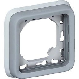 Plaque étanche support 1 poste pour montage Plexo