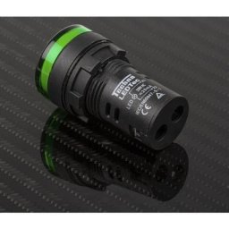 Voyant lumineux led Rs Pro Vert 230V c.a., ø découpe 22mm, IP65 ( Prix pour 1 )