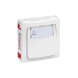 Legrand - Poussoir avec porte-étiquette Appareillage Saillie - Blanc