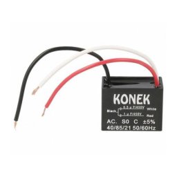 Konek - Moteur à condensateur 1uf+0,5uf 450vac avec câbles Vis de fixation M4 1mf+0,5mf