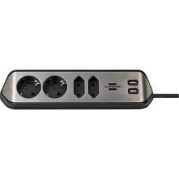 Brennenstuhl - estilo Ecksteckdosenleiste usb 2x 4x 2x chargement Protection Contacts et argent
