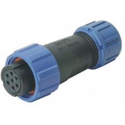 Connecteur de cable femelle, droit 2 pôles 13 a 250 v/ac IP68 Weipu SP1310 /s 2 i