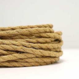 Barcelona Led - Câble électrique recouvert de jute tressé