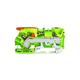 Wago - topjob®s borne de passage à levier 2 fils 6MM² vert/jaune - 2106-5207