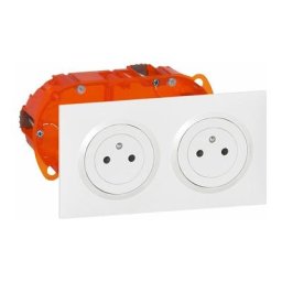 Legrand - Kit 2x2P+T Affleurante - Dooxie - 16A - Précâblées - Blanc