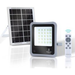 Spot solaire 30W avec télécommande aigos panneau crépusculaire