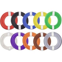 Donau Elektronik - 125-MIX Fil de câblage 1 x 0.25 mm² multicolore 1 set