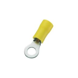 TRU COMPONENTS 746621 Cosse à oeillet Section max.=6 mm² Ø du trou=5.3 mm partiellement isolé jaune