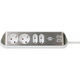 Brennenstuhl - estilo Ecksteckdosenleiste usb 2x 4x 2x chargement Protection Contacts et argent