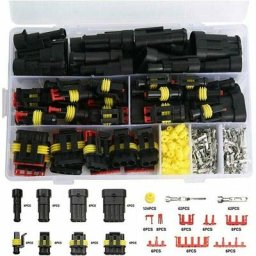 352 Pièces Imperméable à l'eau Connecteur Kit, Terminal Électriques de Voiture Étanche à 1/2/3/4